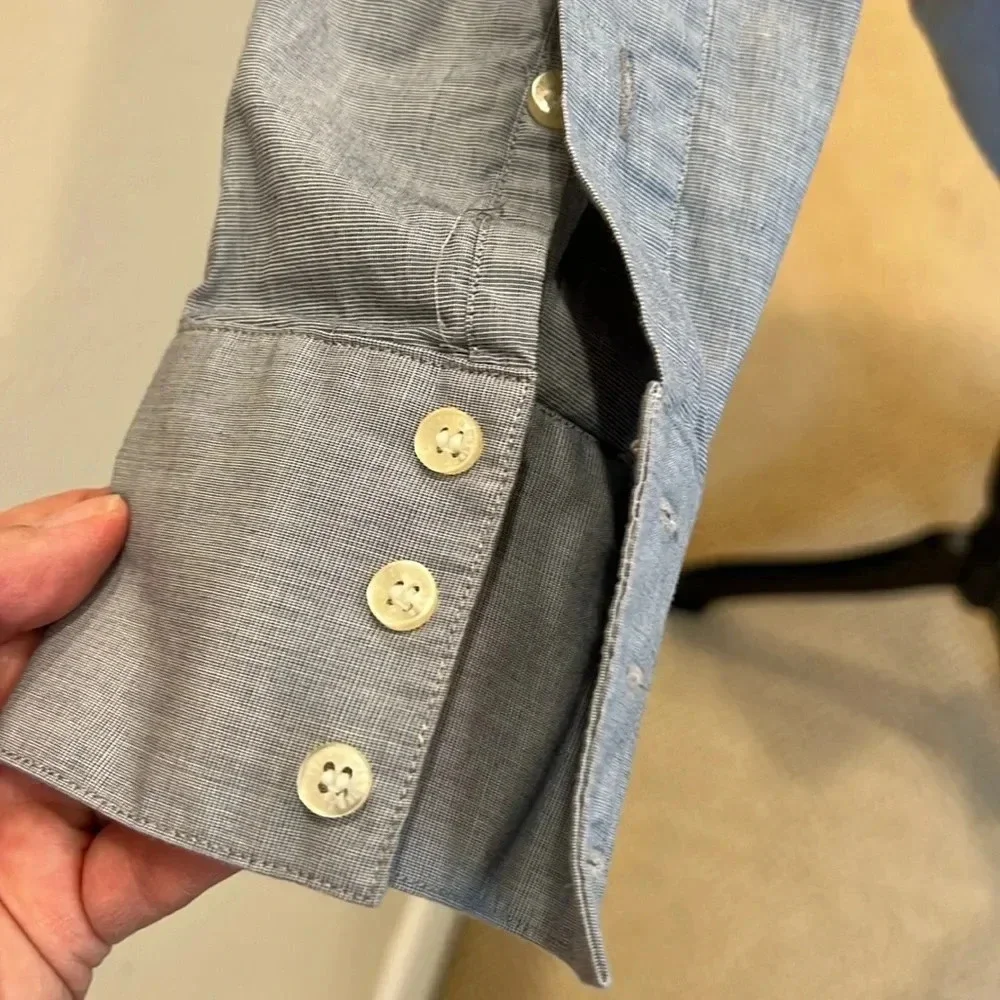 7 For All Mankind Shirt Western‎ Chambray Plaid - Picture 3 of 10